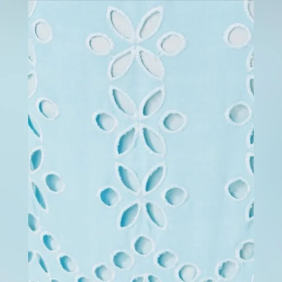 Lilly Pulitzer Zia Eyelet Midi Shirtdress Blue size 8 ❤️‍🔥RARE ❤️‍🔥